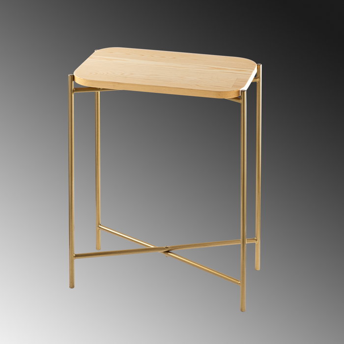 Hanah Home Mesa de Centro Shb-003-A Dorado y Natural Hanah Home Mesa de Centro Shb-003-A Dorado y Natural